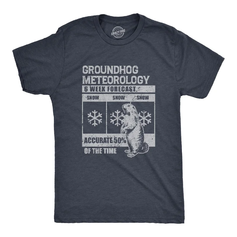 men's shirts for brunch outings-Groundhog Meteorology Men's T Shirt