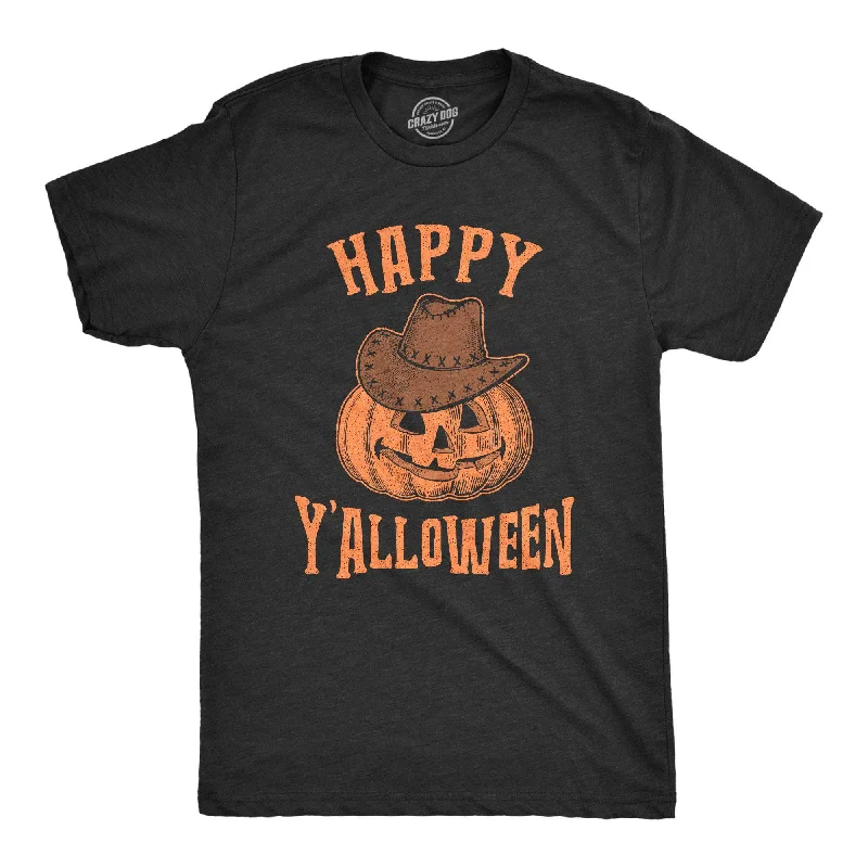 men's fitted casual dress shirts-Happy Y'alloween Men's T Shirt