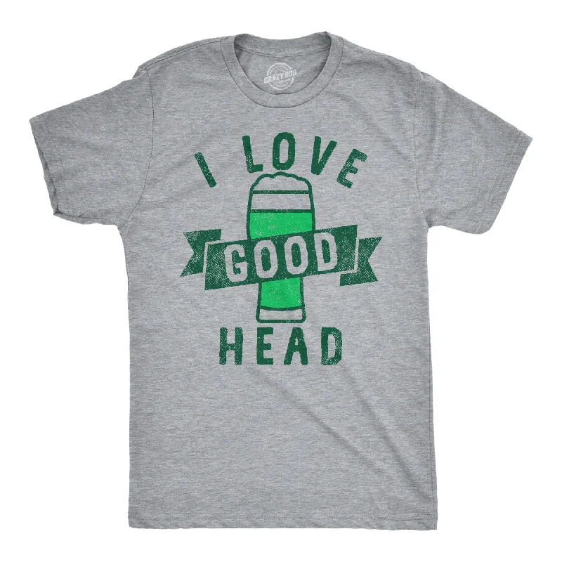 Light Heather Grey - Good Head Green Ink