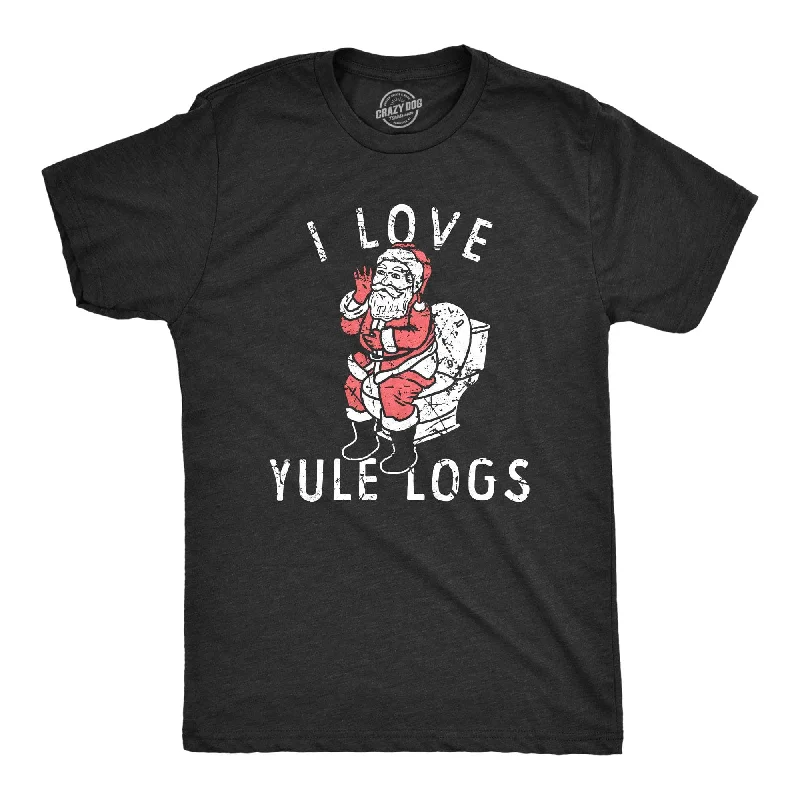 men's vintage-inspired shirts-I Love Yule Logs Men's T Shirt