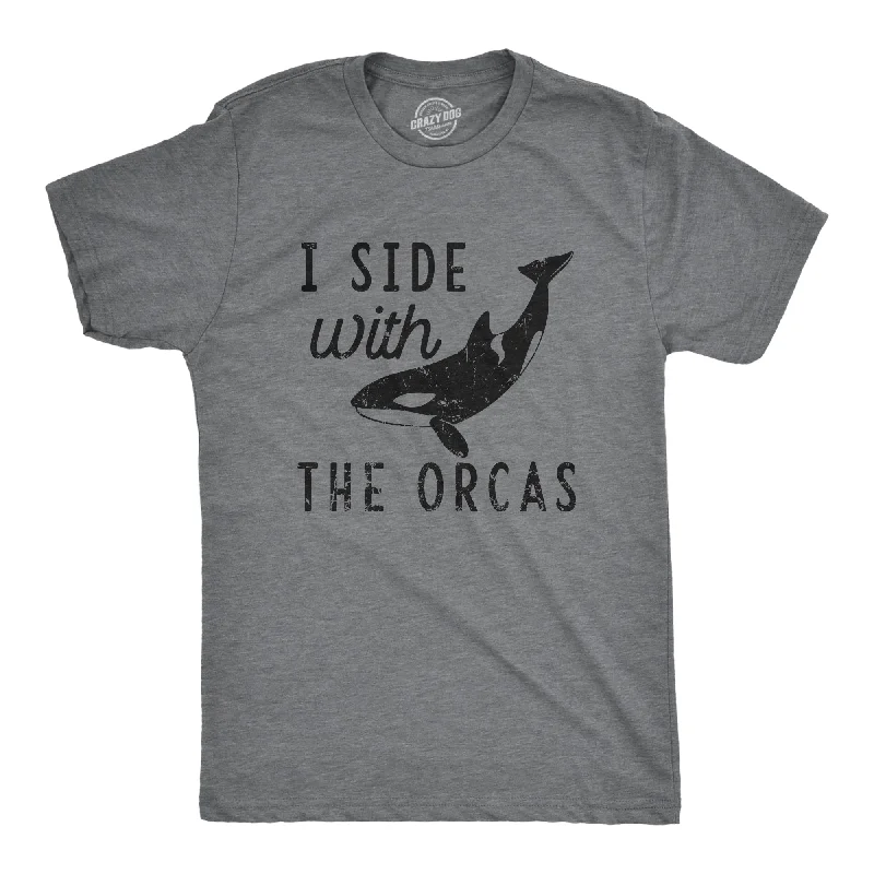 men's checked dress shirts-I Side With The Orcas Men's T Shirt