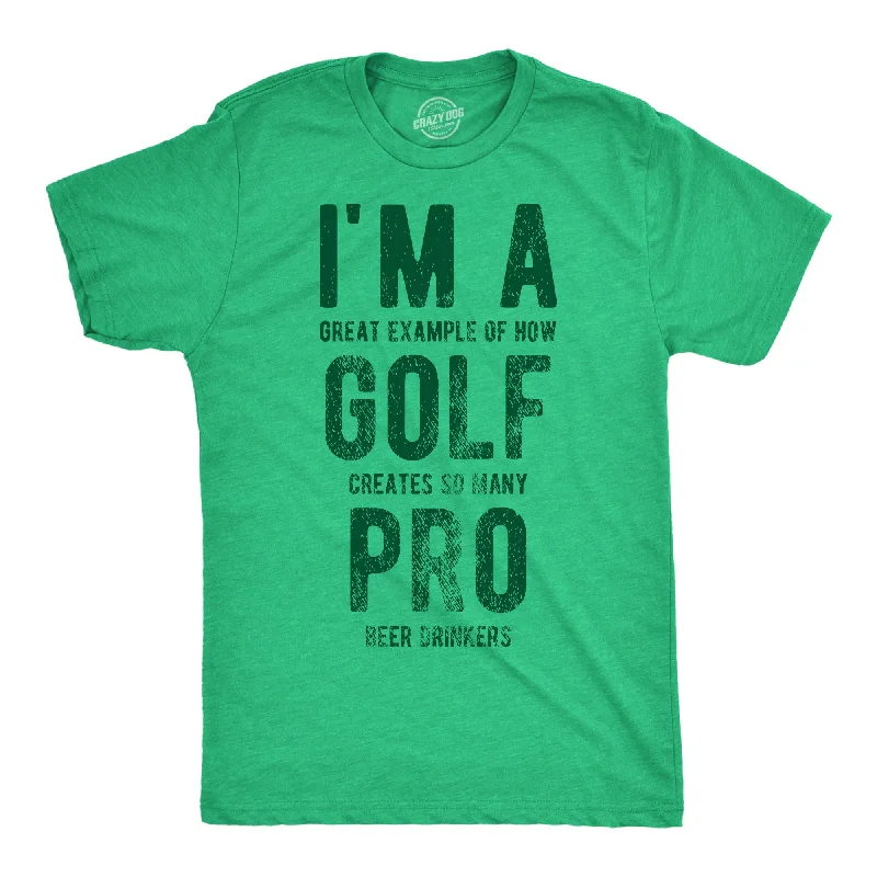 men's easy-care shirts for travel wear-Im A Great Exampe Of How Golf Creates So Many Pro Beer Drinkers Men's T Shirt