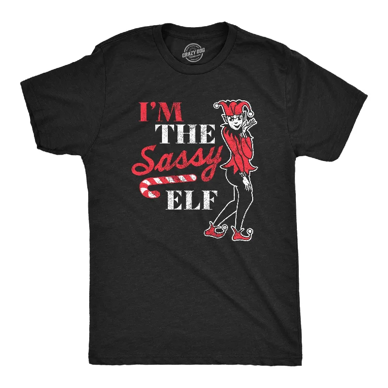 men's shirts for laid-back weekends-Im The Sassy Elf Men's T Shirt