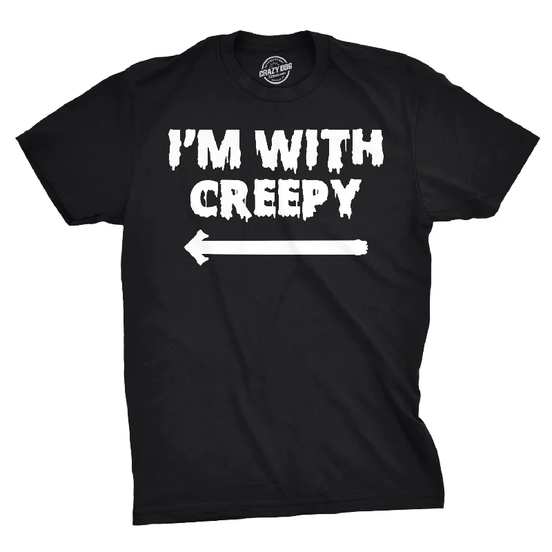 men's shirts for winter holidays-I'm With Creepy Men's T Shirt