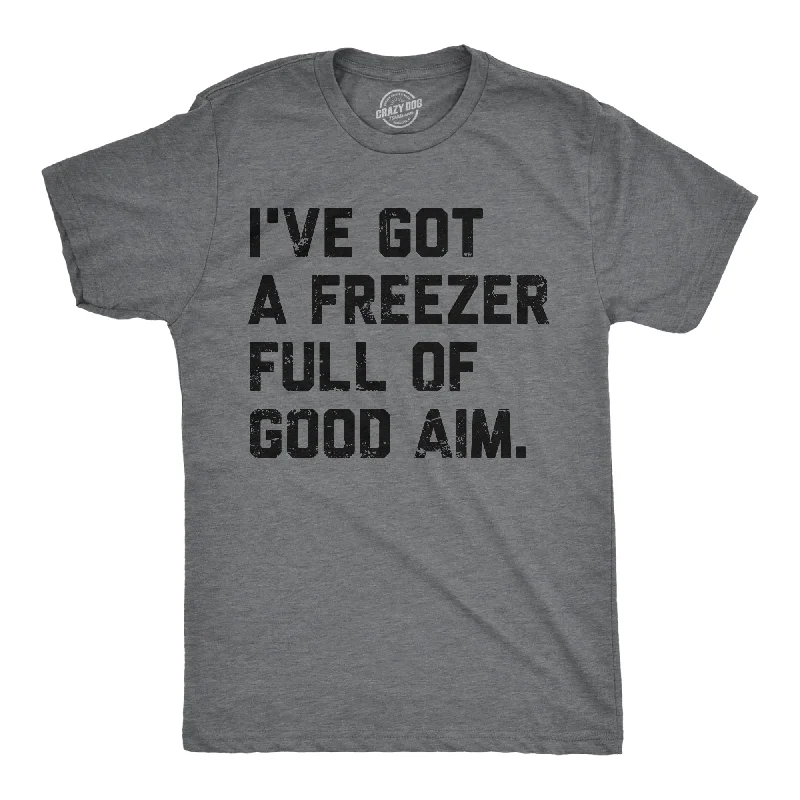 men's checkered shirts for the weekend-Ive Got A Freezer Full Of Good Aim Men's T Shirt