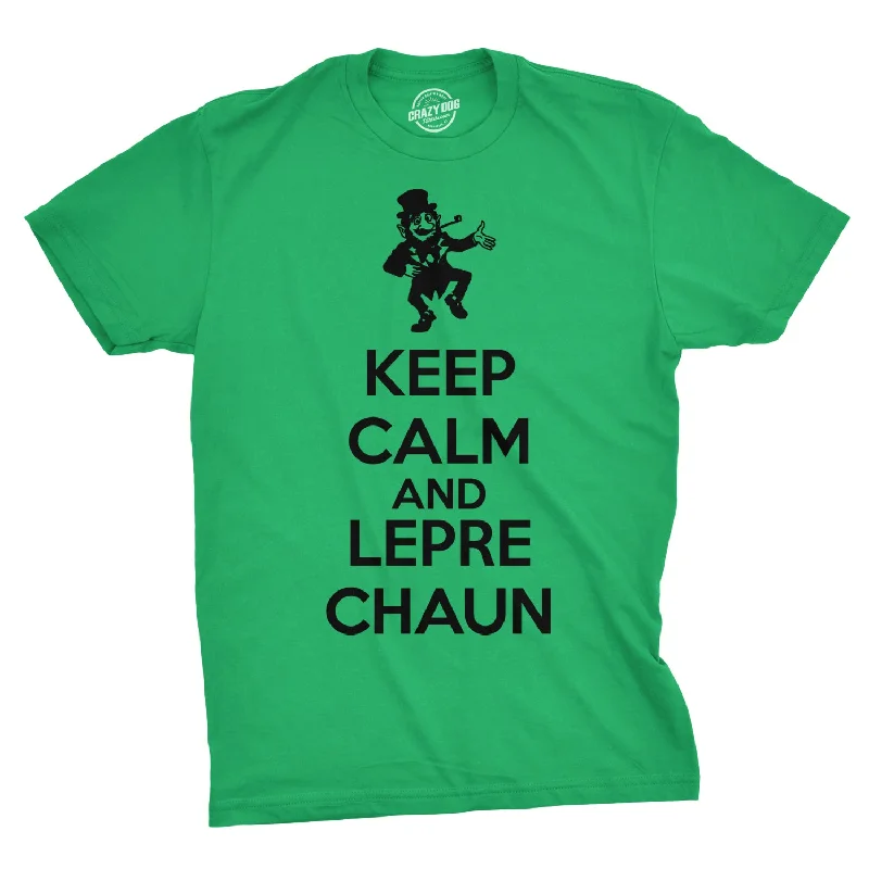 men's comfortable and breathable shirts-Keep Calm And Leprechaun Men's T Shirt