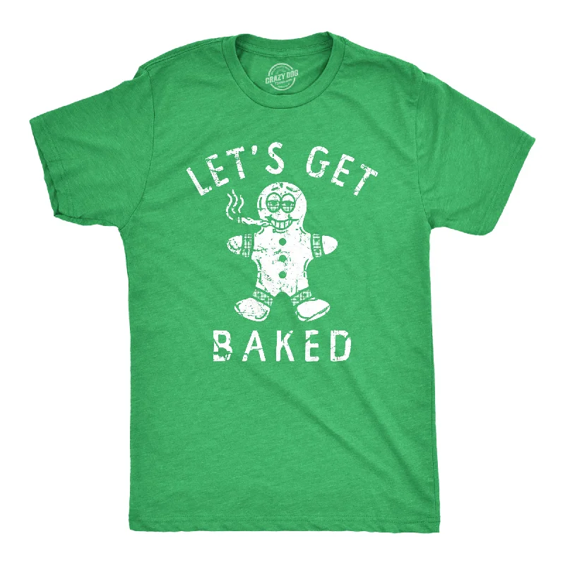 men's stylish office shirts for men-Lets Get Baked Men's T Shirt