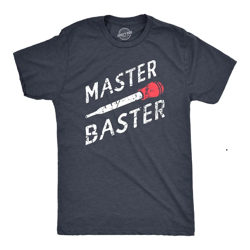 men's shirts with unique textures-Mens Master Baster T Shirt Funny Innapropriate Thanksgiving Dinner Sex Joke For Guys