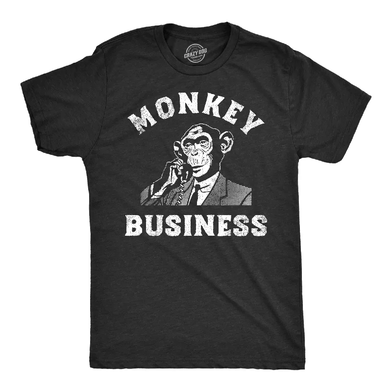 men's shirts with smooth, sleek finishes-Monkey Business Men's T Shirt