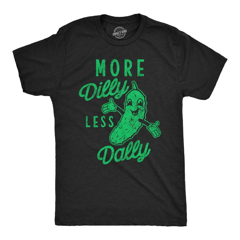 men's shirts with adjustable collars-More Dilly Less Dally Men's T Shirt