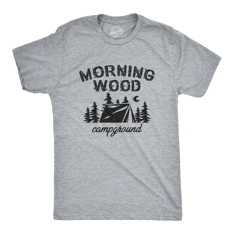 men's shirts with French cuffs for formal-Morningwood Campground Men's T Shirt