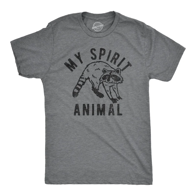 men's shirts for formal celebrations-My Spirit Animal Raccoon Men's T Shirt