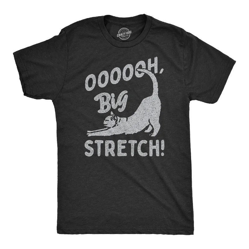 men's vintage-inspired shirts-OOOOOH Big Stretch Cat Men's T Shirt