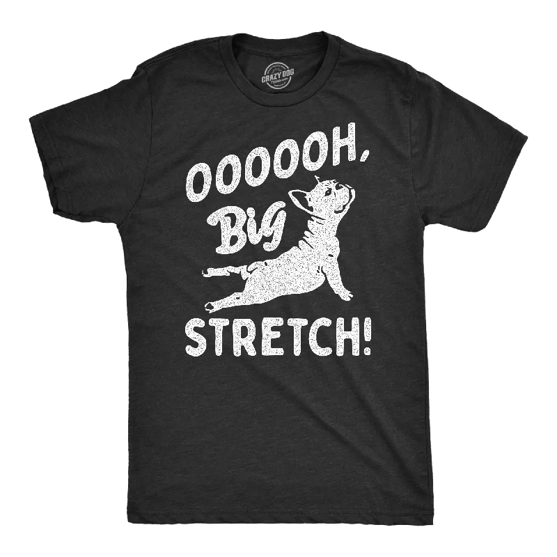 men's smart-casual button-down shirts-OOOOOH Big Stretch Dog Men's T Shirt