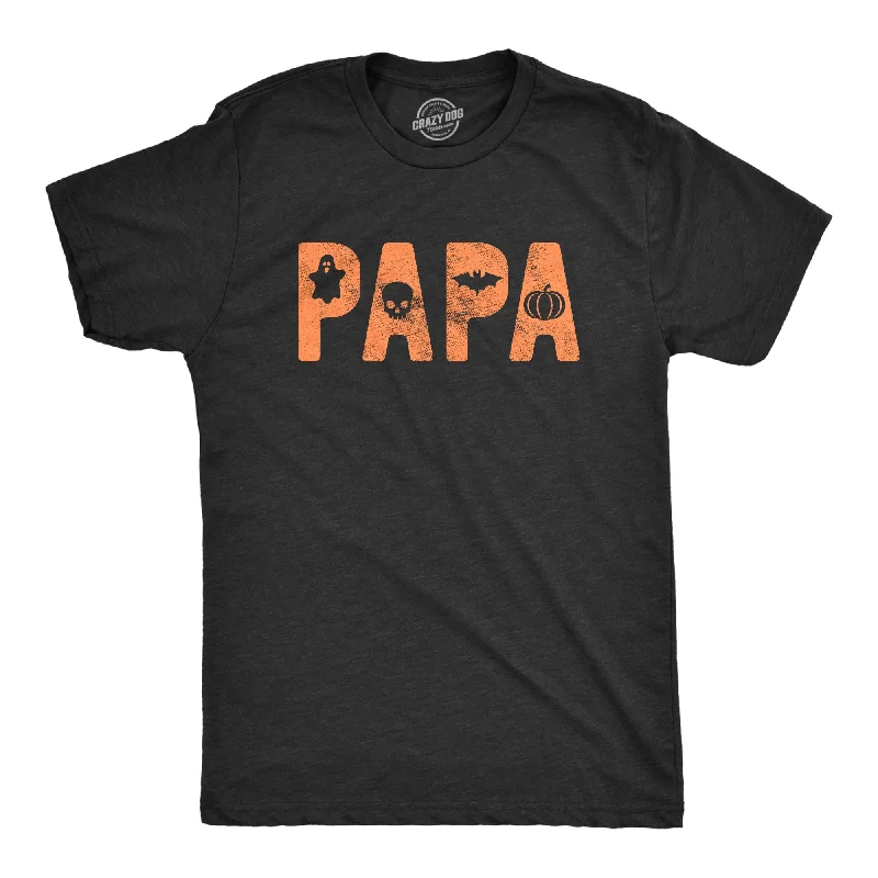 men's shirts for sports activities-Papa Halloween Men's T Shirt