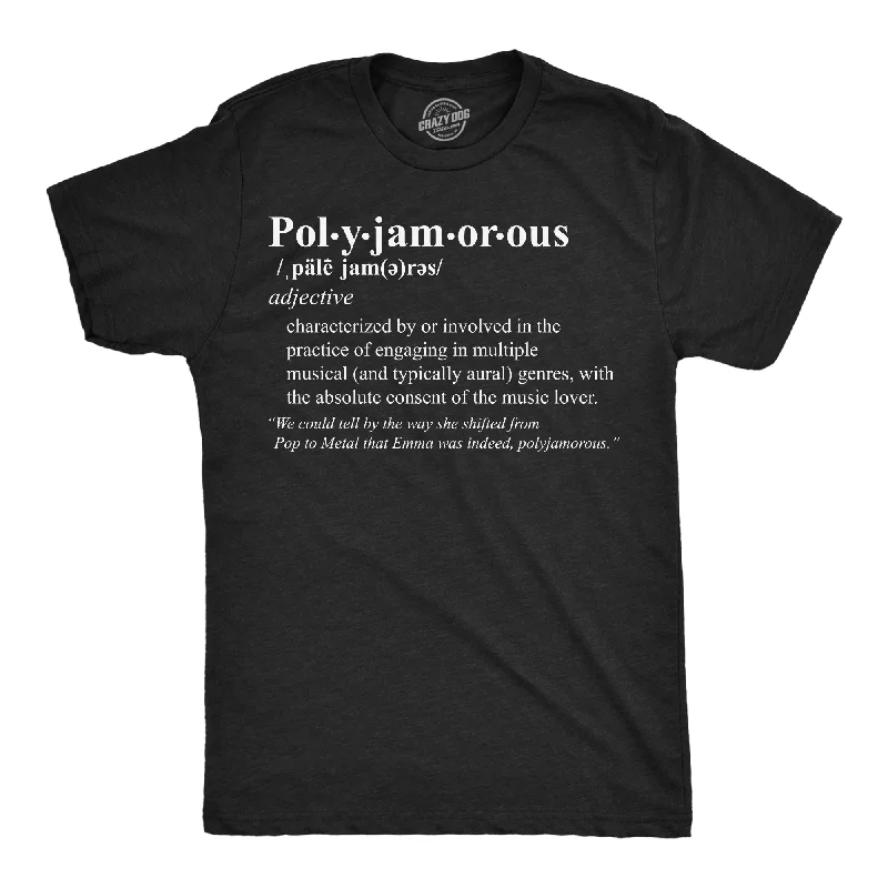 men's modern button-up shirts for daily wear-Polyjamorous Definition Men's T Shirt