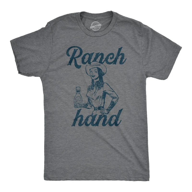 men's black button-up shirts-Ranch Hand Men's T Shirt