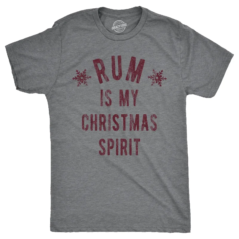 men's shirts for different seasons-Rum Is My Christmas Spirit Men's T Shirt