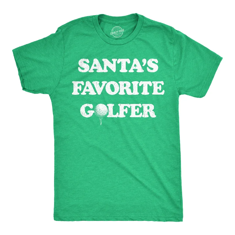 men's performance shirts for active wear-Santas Favorite Golfer Men's T Shirt