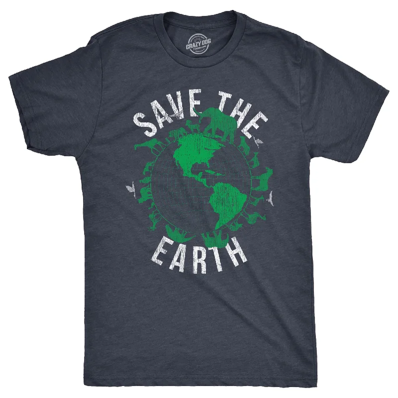 men's soft dress shirts-Save The Earth Men's T Shirt