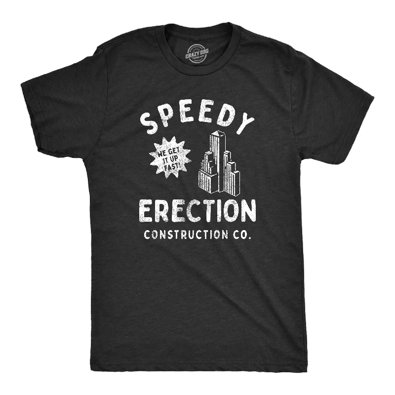 men's shirts for business trips-Speedy Erection Construction Co Men's T Shirt