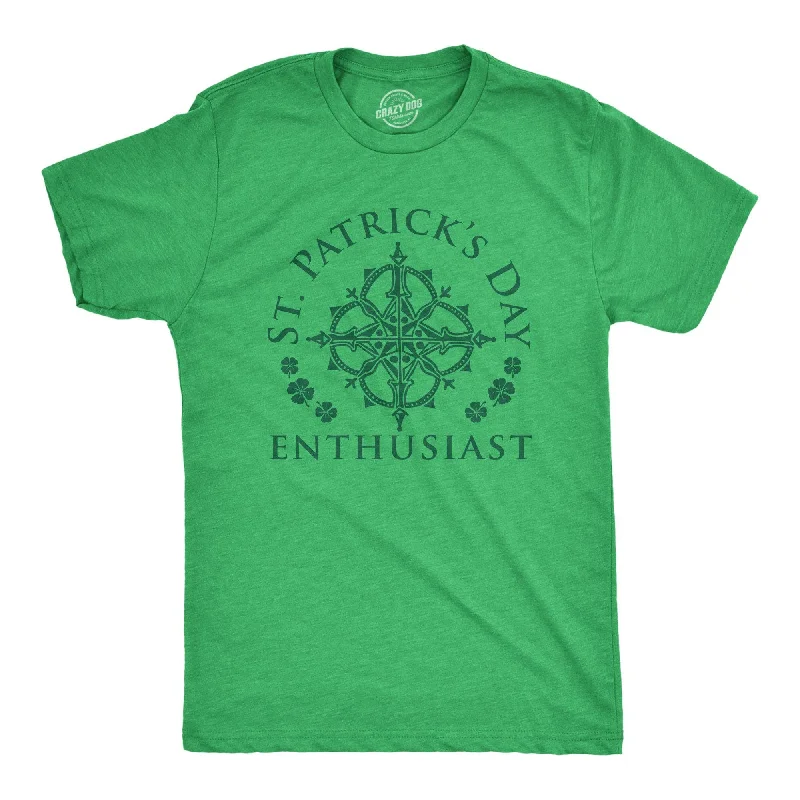 men's shirts for stylish casual look-St. Patrick's Day Enthusiast Men's T Shirt