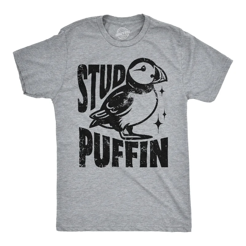 men's shirts for weddings and receptions-Stud Puffin Men's T Shirt