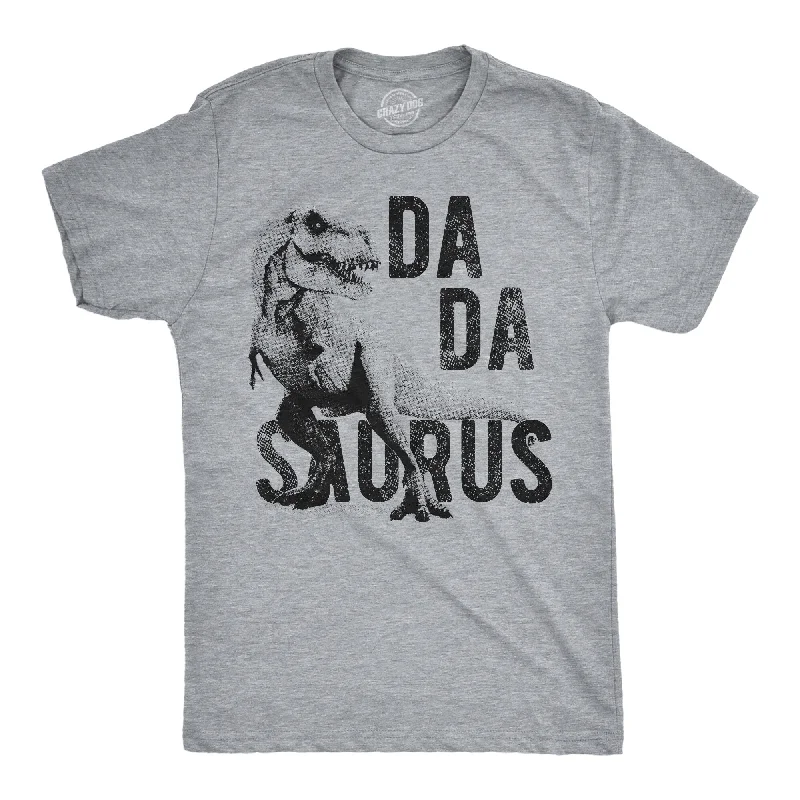 men's shirts with unique patterns-T-Rex Dadasaurus Men's T Shirt