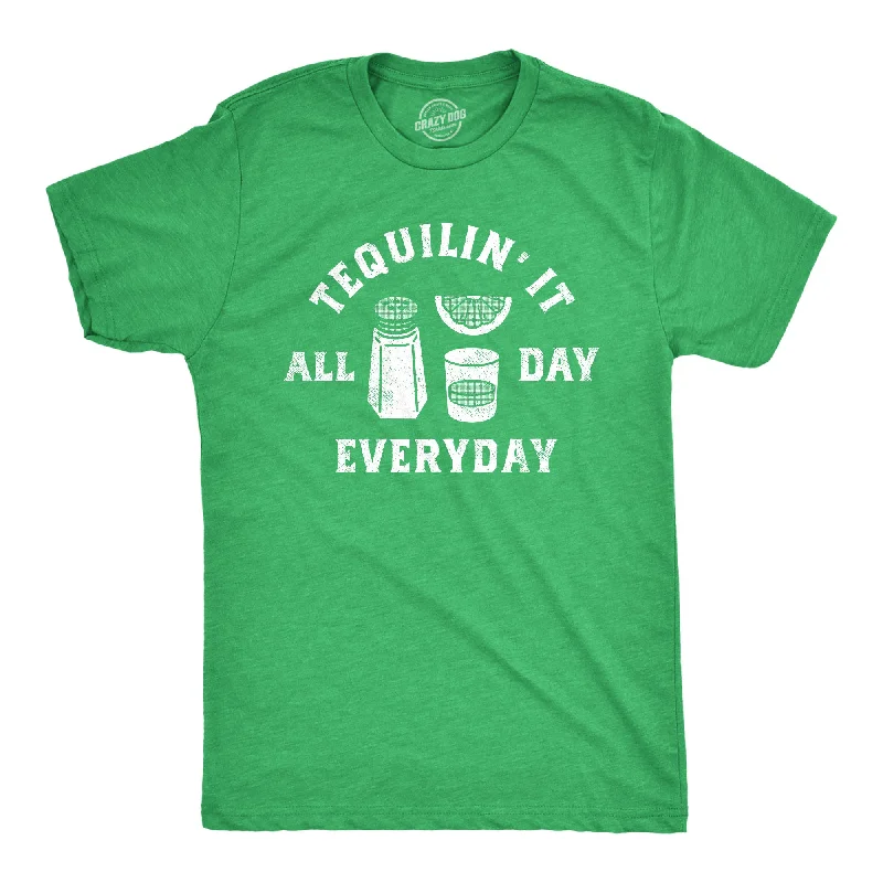 men's premium casual shirts-Tequilin It All Day Everyday Men's T Shirt