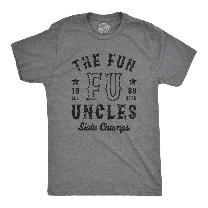 men's shirts with large checks-The Fun Uncles State Champs Men's T Shirt