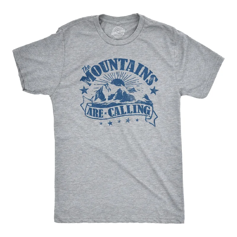 men's shirts with an athletic fit-The Mountains Are Calling Men's T Shirt