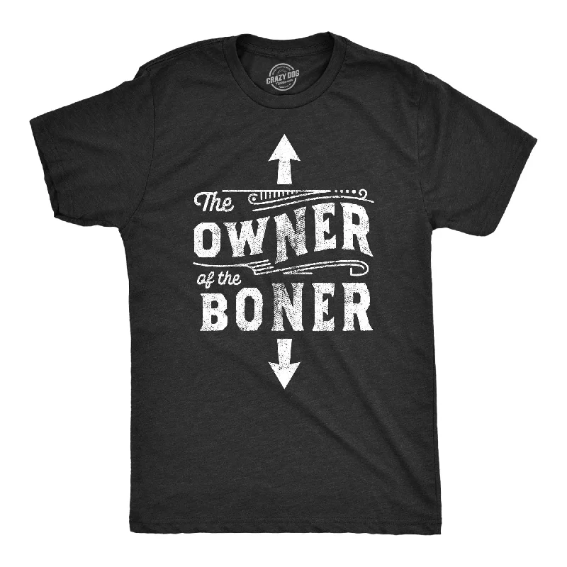 men's slim-fit shirts for weddings-The Owner Of The Boner Men's T Shirt