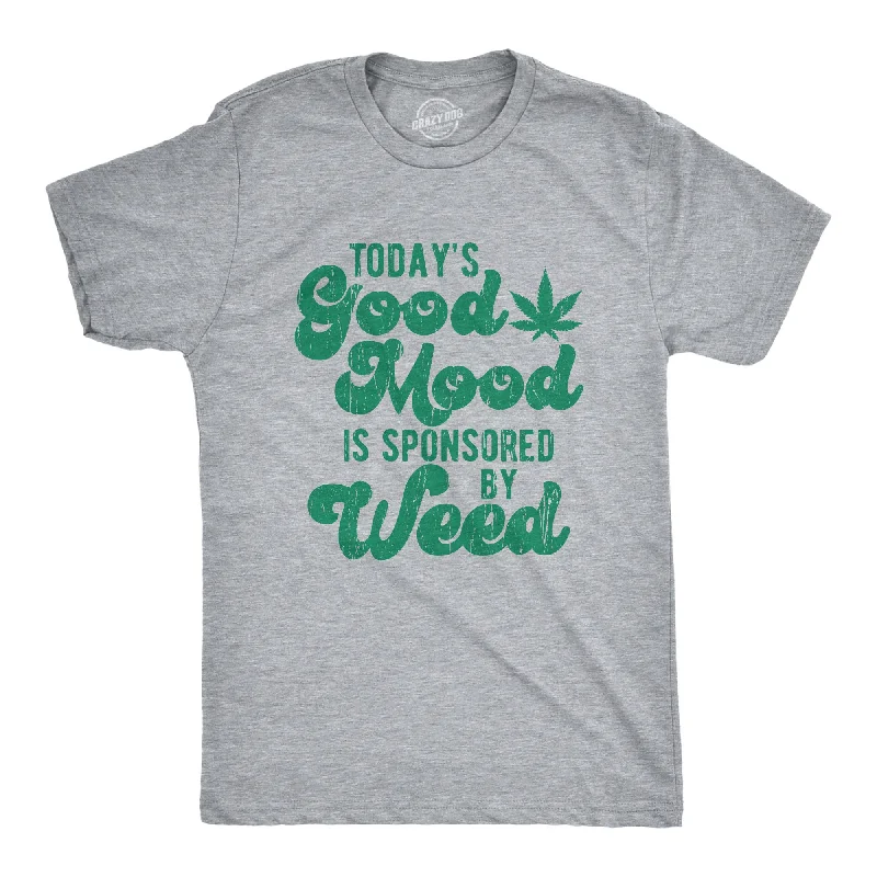 men's lightweight plaid shirts for summer-Today's A Good Mood Is Sponsored By Weed Men's T Shirt