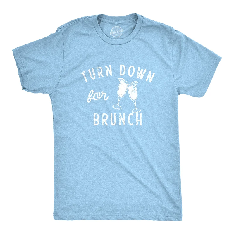 men's shirts with modern patterns-Turn Down For Brunch Men's T Shirt