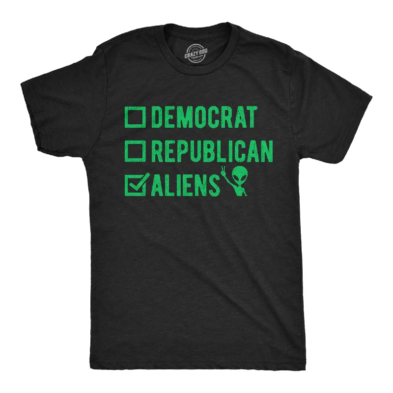 men's formal shirts with subtle details-Voting Ballot Aliens Men's T Shirt