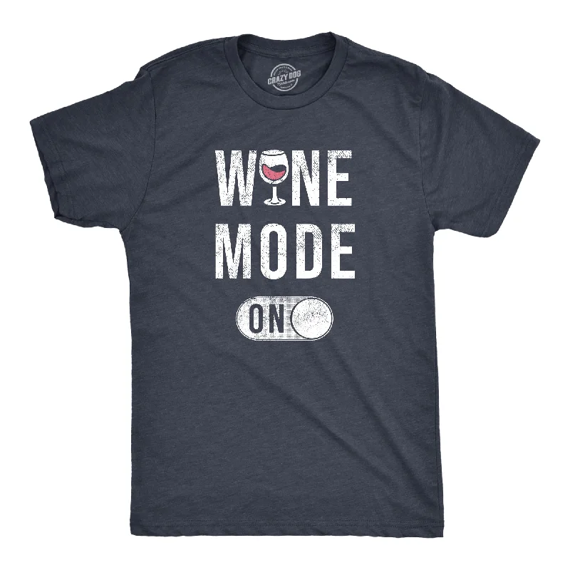 men's bold print shirts-Wine Mode On Men's T Shirt