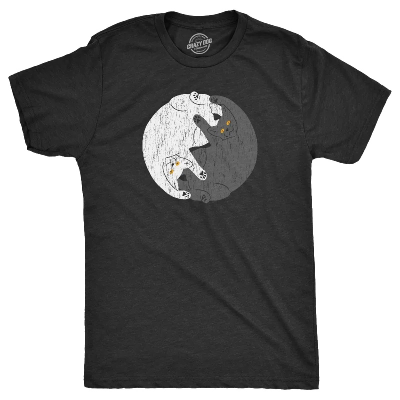 men's formal shirts for parties-Yin Yang Cats Men's T Shirt