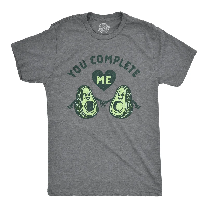 men's fitted shirts for business wear-You Complete Me Avocados Men's T Shirt